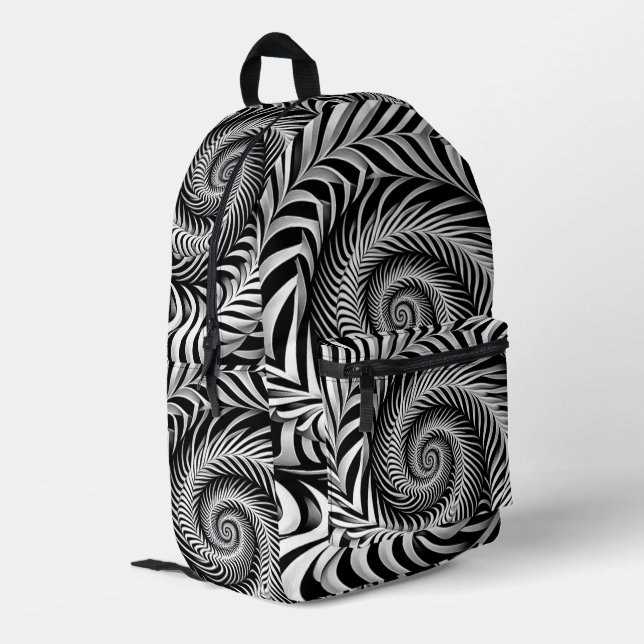 Backpack für zeitgemäßes Design Bedruckter Rucksack (Rückseitige Ecke links)