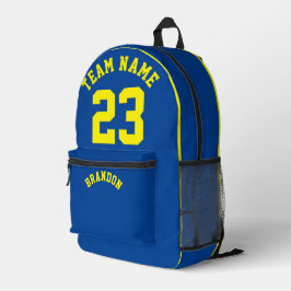 Backpack Kinder Basketballknaben blau Bedruckter Rucksack