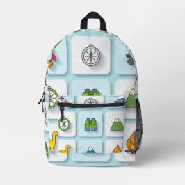 Backpack mit Mini Explorer Icons Bedruckter Rucksack