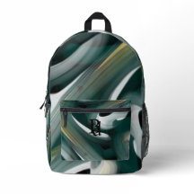 Backpack Trend Abstrakt Art Schwarz-weiß grün