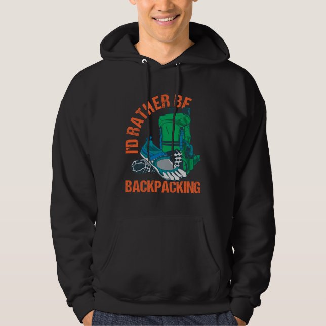 Backpacker Digital Nomade Work And Travel World Tr Hoodie (Vorderseite)