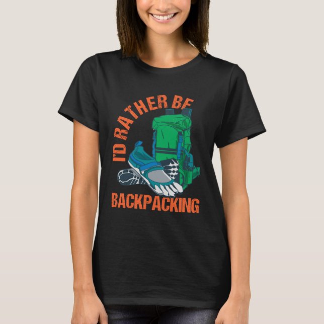 Backpacker Digital Nomade Work And Travel World Tr T-Shirt (Vorderseite)