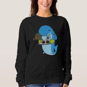 Backpacker Gone Falsch Hai Koch Kulinarischer Bäck Sweatshirt