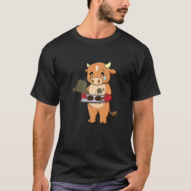 Backpacker Gone Falscher Kuh Koch Kulinarischer Bä T-Shirt (Vorderseite)