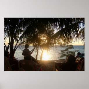 Backpacker Sunset Poster