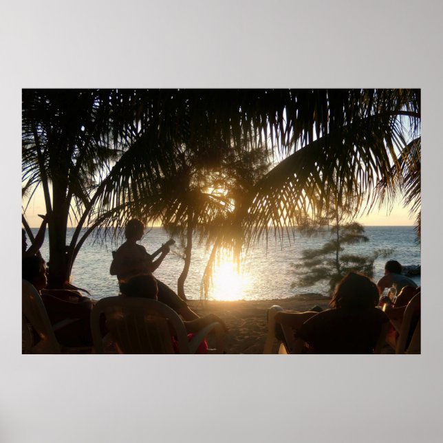 Backpacker Sunset Poster (Vorne)