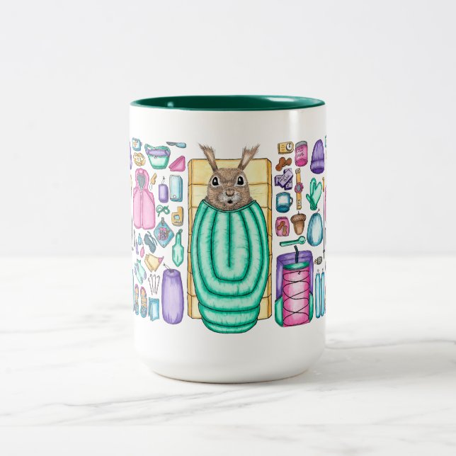 Backpacker-Tasse für Eichhörnchen Zweifarbige Tasse (Mittel)