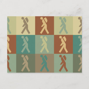 Backpacking Pop Art Postkarte