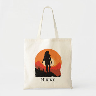 Backpacking Wanderung bei Sunset Design Tote Bag Tragetasche