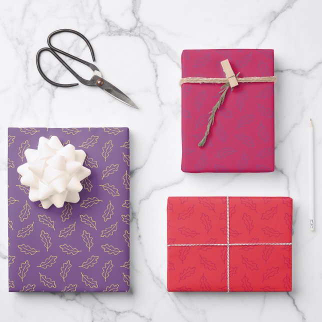 Backpapier aus Herbst - Traube/Beere/Persimmon Geschenkpapier Set (Vorderseite)