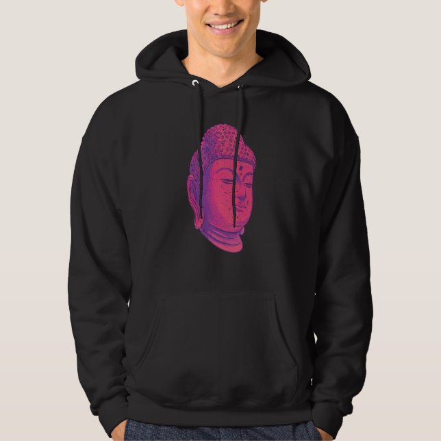 Backprint Buddha head holiness and chakra Hoodie (Vorderseite)