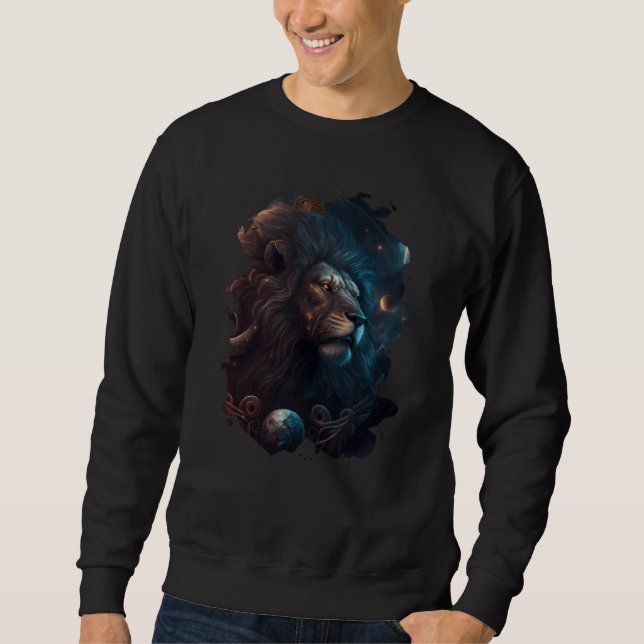 Backprint Epic Leo the zodiac sign of strength  3 Sweatshirt (Vorderseite)