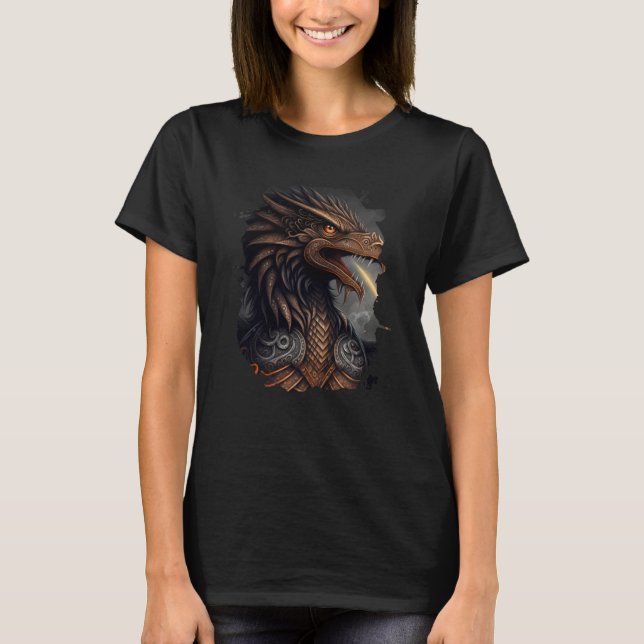 Backprint Fire breathing eagle of freedom and stre T-Shirt (Vorderseite)