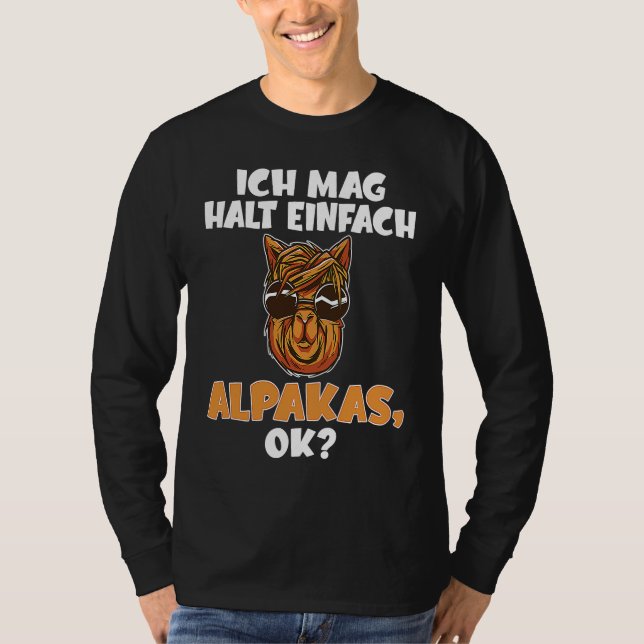 Backprint I just like alpacas okay T-Shirt (Vorderseite)