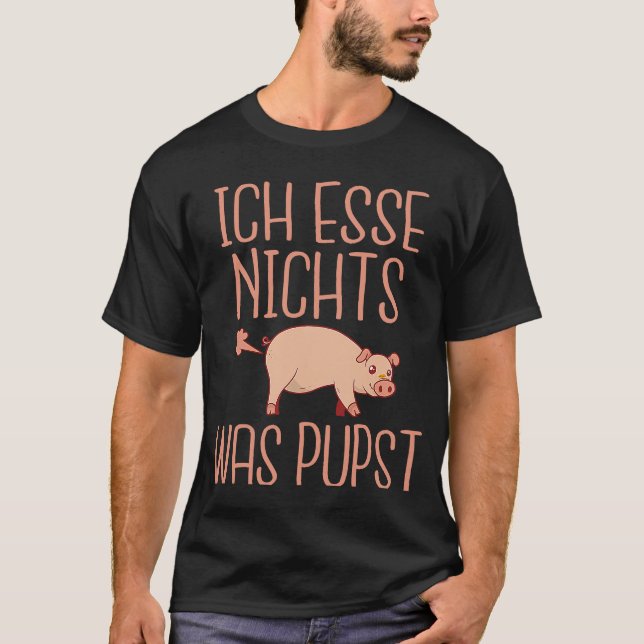 Backprint Ich esse nichts, was Veganer Furz T-Shirt (Vorderseite)