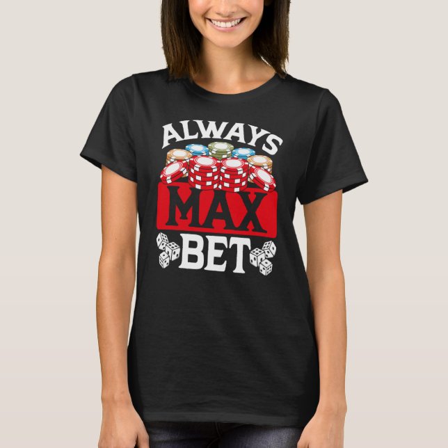 Backprint Immer Max-Wette-Casino T-Shirt (Vorderseite)