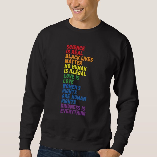 Backprint Kindness is everything LGBTQ+ Pride  3 Sweatshirt (Vorderseite)