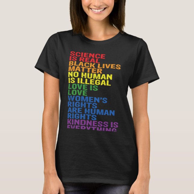Backprint Kindness is everything LGBTQ+ Pride T-Shirt (Vorderseite)