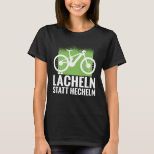 Backprint Lächeln statt E-Bikes und e T-Shirt