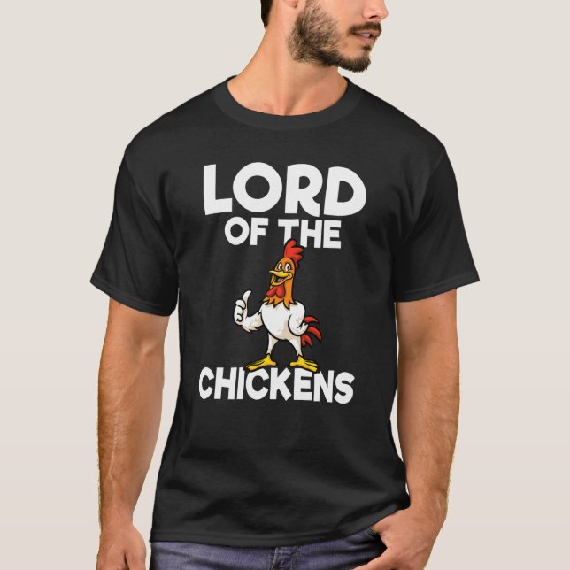 Backprint Lord of the Chickens chicken breeders fa T-Shirt (Vorderseite)