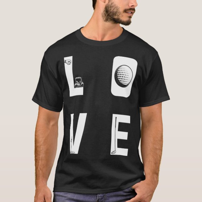Backprint Love Golf T-Shirt (Vorderseite)