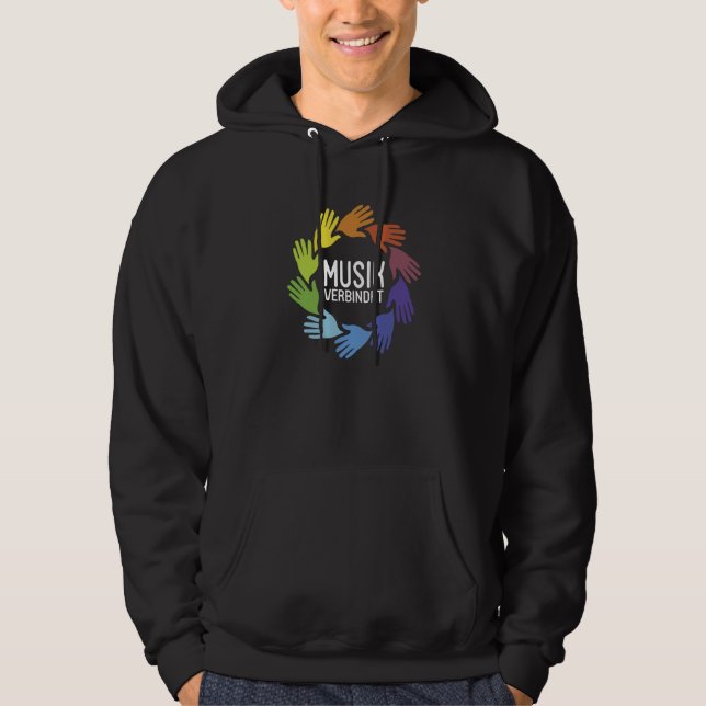 Backprint Music connects Hoodie (Vorderseite)