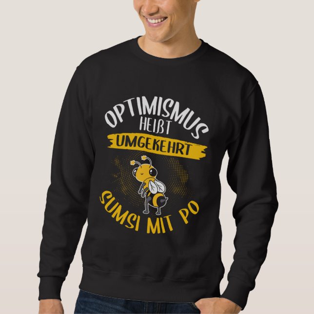 Backprint Optimism means reverse Sumsi with Po Sweatshirt (Vorderseite)