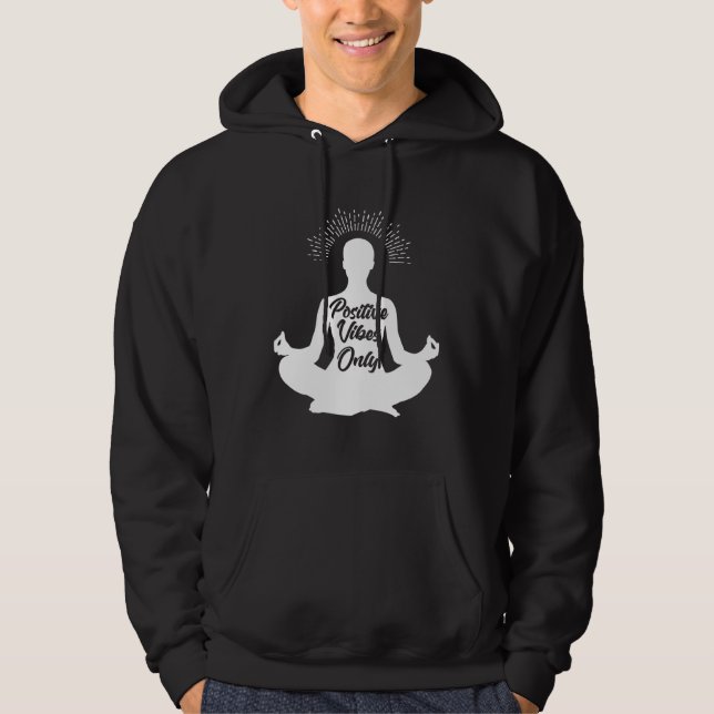 Backprint positive vibes only hoodie (Vorderseite)
