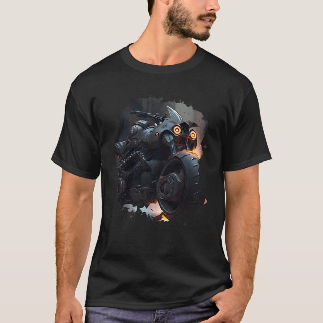 Backprint Powerful Darkness Journey an epic motorc T-Shirt (Vorderseite)