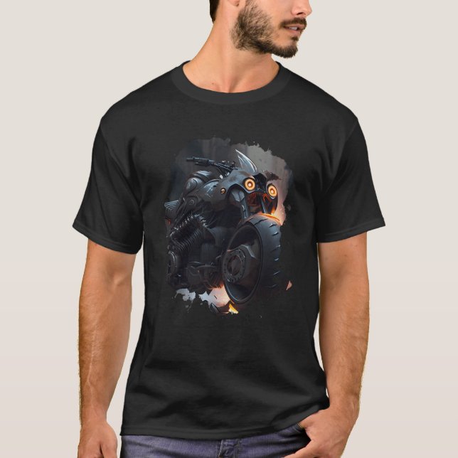 Backprint Powerful Darkness Journey and epic motor T-Shirt (Vorderseite)