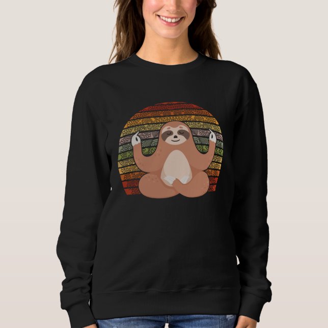 Backprint retro sloth sweatshirt (Vorderseite)