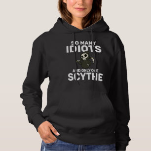 Backprint So viele Idioten und nur eine Sense Schw Hoodie