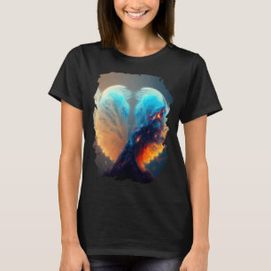 Backprint Space Schneekugel - das Symbol der Unend T-Shirt