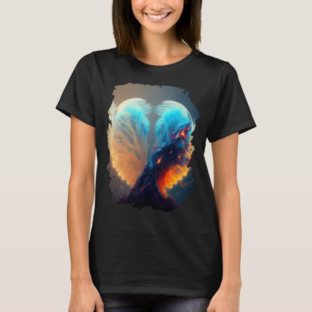 Backprint Space Schneekugel - das Symbol der Unend T-Shirt (Vorderseite)