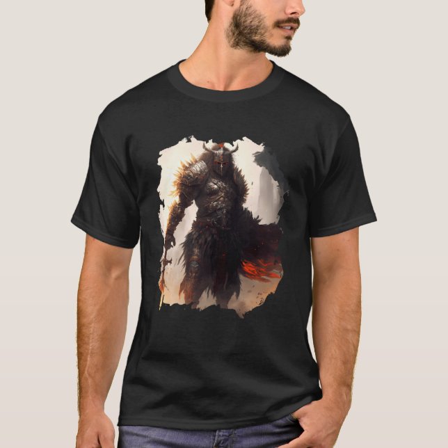 Backprint The epic warrior bravery in the dark T-Shirt (Vorderseite)