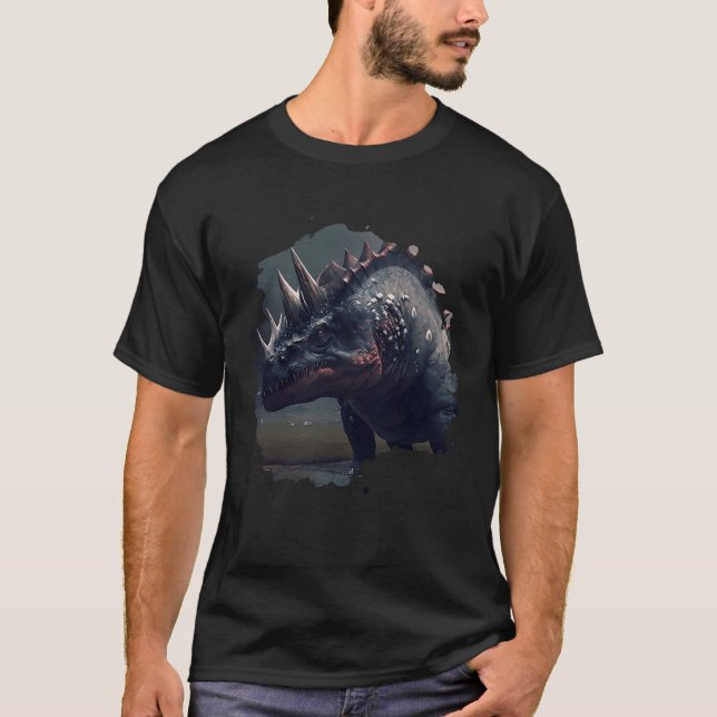 Backprint The mystical dinosaur an epic fantasy ad T-Shirt (Vorderseite)