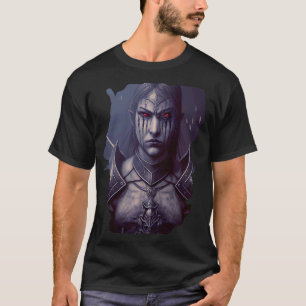 Backprint Weibliche Vampirritte im Schatten T-Shirt