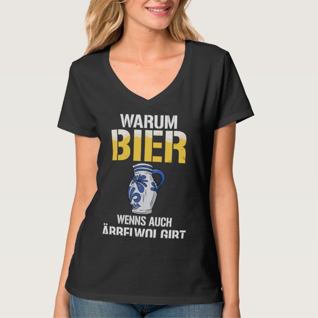 Backprint Why beer if there is also Äbbelwoi  2 T-Shirt (Vorderseite)