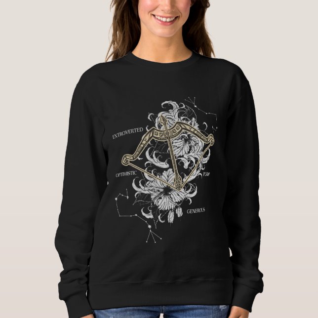 Backprint Zodiac Sign Sagittarius Sweatshirt (Vorderseite)