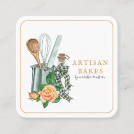 Backpulver Quadratische Visitenkarte