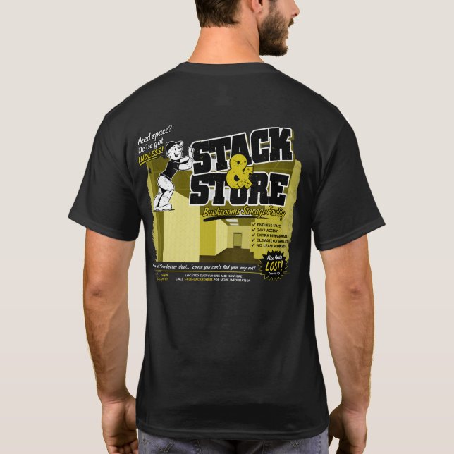 Backrooms Lager Einrichtung  T-Shirt (Rückseite)