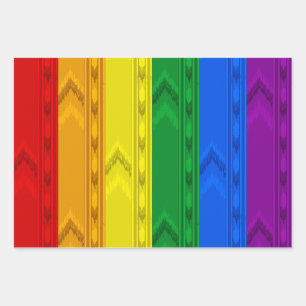 Backrooms Pride Regenbogen Geschenkpapier Set