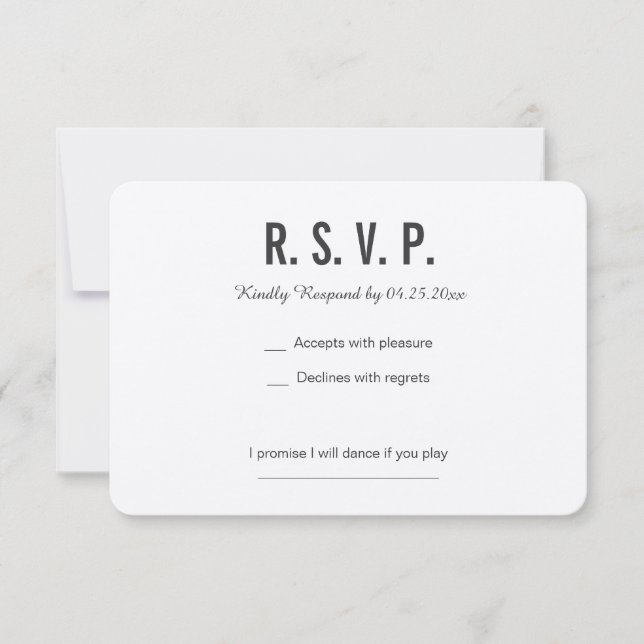 BACKSIDED with geometric heart RSVP card Wedding (Vorderseite)