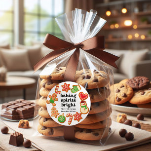 Backspirituosen helle Kekse Weihnachtsmarke Runder Aufkleber