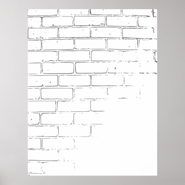 Backstein Wandstruktur Poster (Vorne)