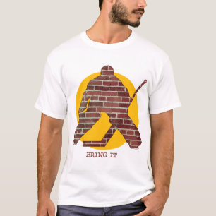 Backsteinmauer-Hockey-Tormann T-Shirt
