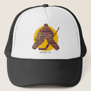 Backsteinmauer-Hockey-Tormann Truckerkappe