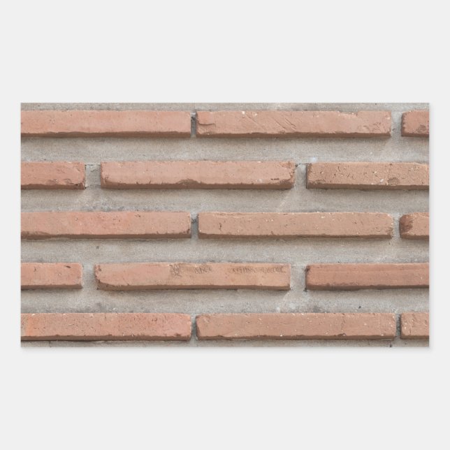 Backsteinmauer Rechteckiger Aufkleber (Vorderseite)