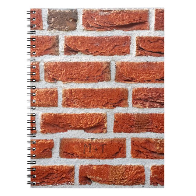 Backsteinwand Gebäude Notizblock (Vorderseite)