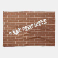 Backsteinwand Küchentuch mit individuellem Text